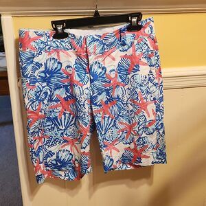 Lilly Pulitzer Chipper Short in "She Sells Sea Shells" Blue w/ Starfish Size 4